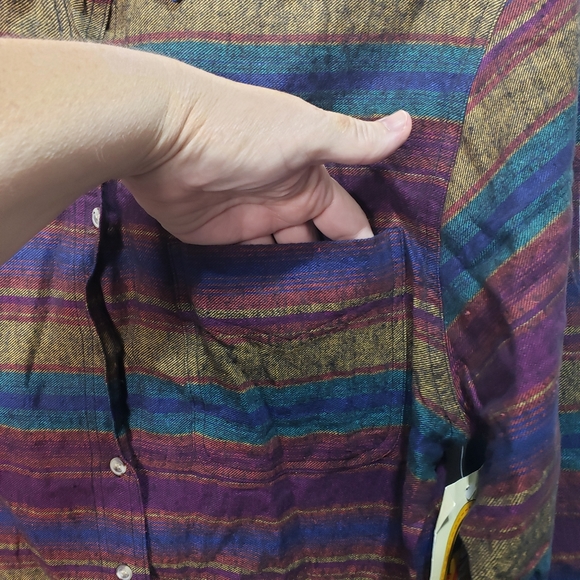 Vintage Deadstock NWT CM Company Flannel Button Up Shirt Size Medium Western. - Picture 7 of 8